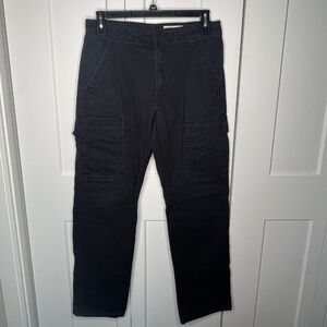 Wrangler Relaxed Fit Black Cargo Pant Men’s Size 32 x 34